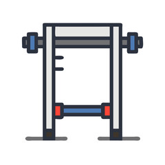  Heavy Duty Power Rack Icon. Design of Fitness and Gym Icons.