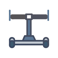  Dynamic Weighted Olympic Bar Jack Icon for Workouts. Design of Fitness and Gym Icons.