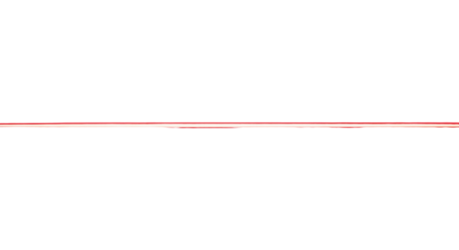 Horizontal red line isolated PNG with Transparent Background