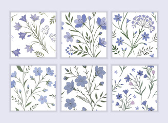 Hand drawn spring pattern collection