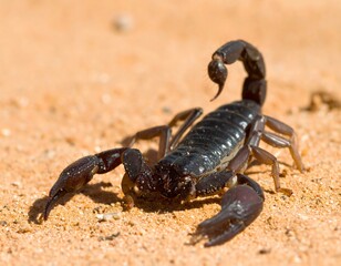 Desert Scorpion on Sand