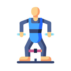  Effective Weighted Sprint Training Resistance for Speed Development. Design of Fitness and Gym Icons.