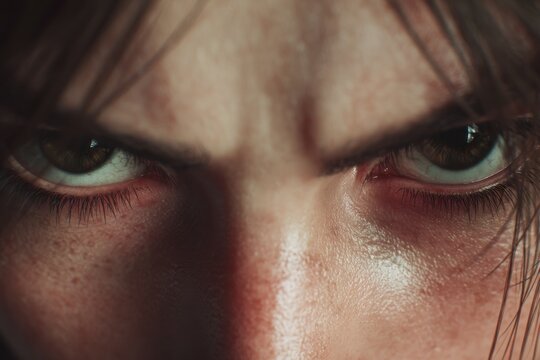 Close-up intense eyes