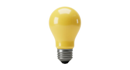 Yellow light bulb for creative lighting solutions isolated PNG with Transparent Background