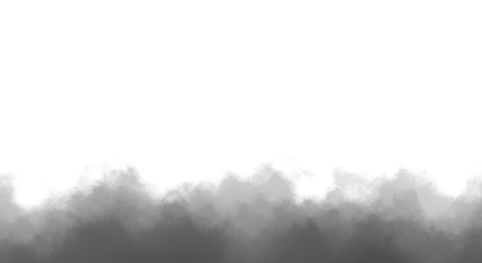 Smoke cloud, black smog on air isolated PNG with Transparent Background