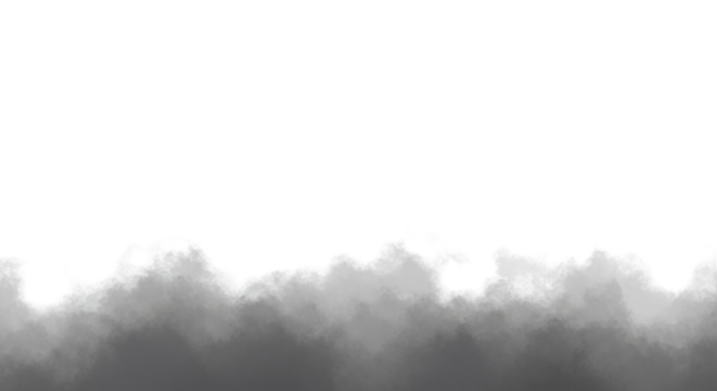Smoke cloud, black smog on air isolated PNG with Transparent Background