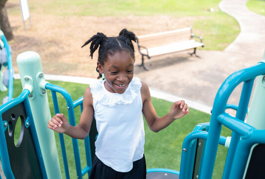 Summertime means fun in the sun at the park's playground
