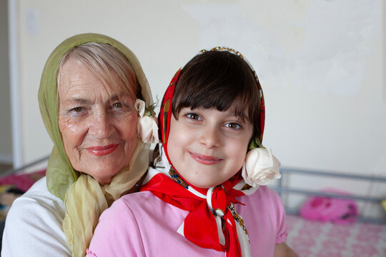 Portrait of Grandmother and Granddaughter