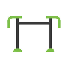 Fototapeta premium Dynamic Multi-Angle Pull-Up Bar Icon. Design of Fitness and Gym Icons.