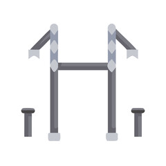  Multi-Angle Pull-Up Bar Icon. Design of Fitness and Gym Icons.