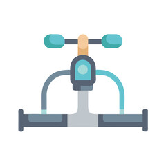  Adjustable Pedal Exerciser Icon. Design of Fitness and Gym Icons.