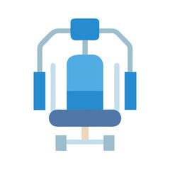  Fitness Adjustable Pec Deck Machine Icon. Design of Fitness and Gym Icons.