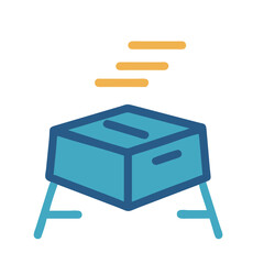  Dynamic Plyometric Box Icon for Workouts. Design of Fitness and Gym Icons.