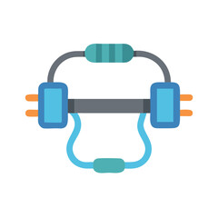  Adjustable Resistance Trainer for Optimal Performance. Design of Fitness and Gym Icons.