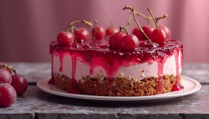 chocolate cake with cherry