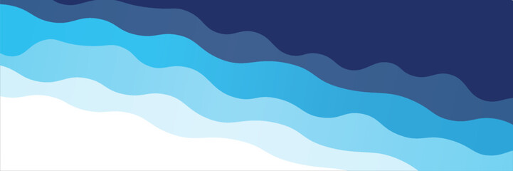 Sea waves layer vector background illustration. Sea beach vector illustration.
