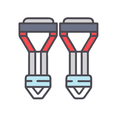  Effective Olympic Weightlifting Strap for Strength Training. Design of Fitness and Gym Icons.