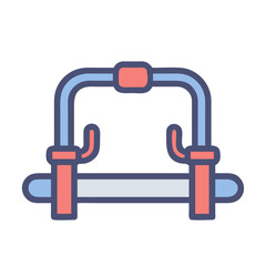  Dynamic Olympic Barbell Clamps Icon. Design of Fitness and Gym Icons.
