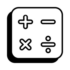 Calculator Icon in Line Style