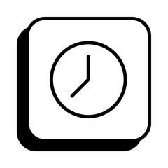 Clock Icon in Line Style
