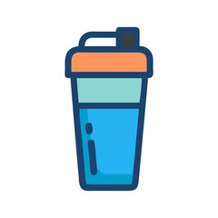  Dynamic Protein Shaker Icon. Design of Fitness and Gym Icons.