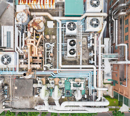 Aerial View Semiconductor Manufacturing Facility Complex