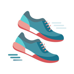  Comfortable Running Shoes Icon. Design of Fitness and Gym Icons.