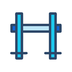 Obraz premium Effective Safety Squat Bar Design. Design of Fitness and Gym Icons.