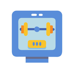 Fototapeta premium Durable Gym Training Timer for Effective Workouts. Design of Fitness and Gym Icons.