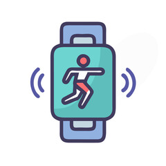  Personalized Workout Sensor for Gym Training. Design of Fitness and Gym Icons.