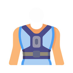  Innovative Posture Corrector Icon. Design of Fitness and Gym Icons.