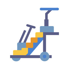  Fitness Stair Climber Machine Icon for Workouts. Design of Fitness and Gym Icons.