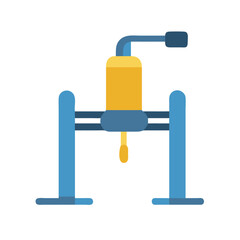  Strength Training Tricep Dip Machine Icon. Design of Fitness and Gym Icons.