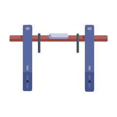  Dynamic Pull-Up Bar Icon for Strength Training. Design of Fitness and Gym Icons.
