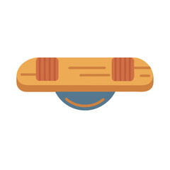  Wooden Balance Board Icon. Design of Fitness and Gym Icons.