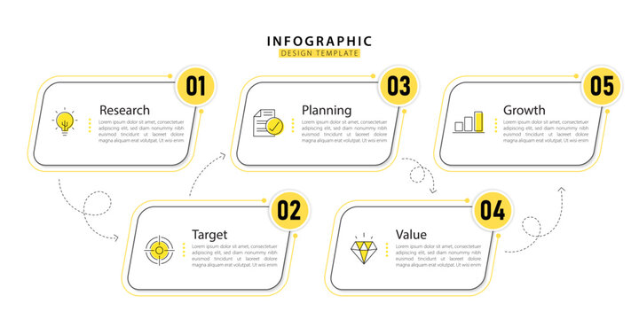 Timeline Creator infographic template. 5 Step timeline journey, calendar Flat simple infographics design template. presentation graph. Business concept with 5 options, gantt vector illustration.