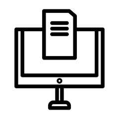 online paper line icon