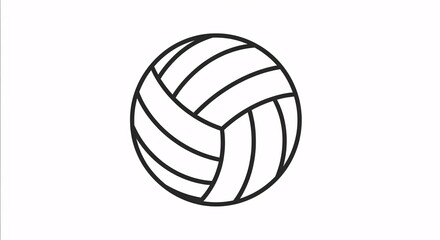 volleyball outline illustration on white background

