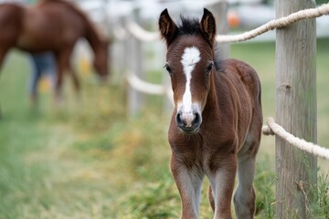 Obraz premium Foal in a pasture