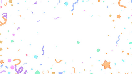 Party and birthday background Colorful, simple and cute  illustration
