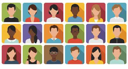 Vector Illustration of Avatar and Dummy Icon Set &ndash; User Profile and Image Placeholder Icons