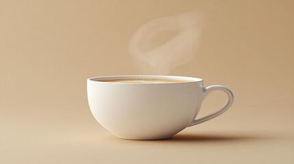 Warm Coffee in White Mug