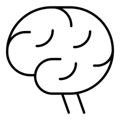 Brain icon. Vector line icon