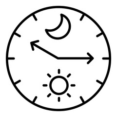 Circadian rhythm icon. Vector line icon