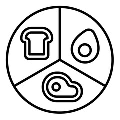 Macronutrient icon. Vector line icon