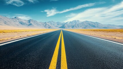 Asphalt Road to Mountain Vista