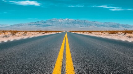 Desert Highway: Mountains & Open Road