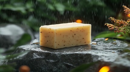 Rain-Soaked Soap on Rock
