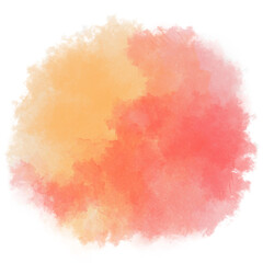 赤のまるい水彩