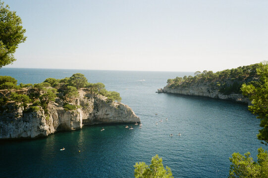 seascape fo the calanques du Port-Miou on the Mediterranean coast